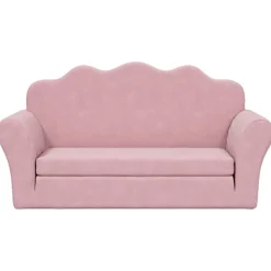Meubelen Voor Baby'S & Peuters*vidaXL Kinderslaapbank 2-zits zacht pluche Roze