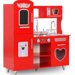 Kinderspeelkeuken 84x31x89 cm MDF rood>vidaXL Hot