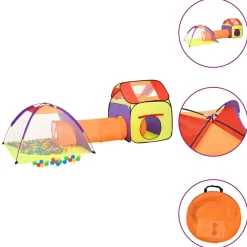 Kinderspeeltent met 250 ballen 338x123x111 cm meerkleurig>vidaXL Hot