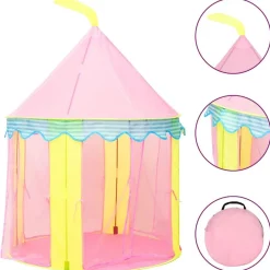 Buitenspeelgoed*vidaXL Kinderspeeltent met 250 ballen 100x100x127 cm roze Meerkleurig 2
