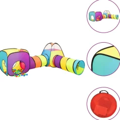 Buitenspeelgoed*vidaXL Kinderspeeltent met 250 ballen 190x264x90 cm meerkleurig Multikleur