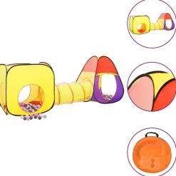 Kinderspeeltent met 250 ballen 255x80x100 cm meerkleurig>vidaXL Online