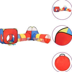 Buitenspeelgoed*vidaXL Kinderspeeltent met 250 ballen 190x264x90 cm meerkleurig Multikleur