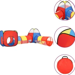 Buitenspeelgoed*vidaXL Kinderspeeltent met 250 ballen 190x264x90 cm meerkleurig Multikleur