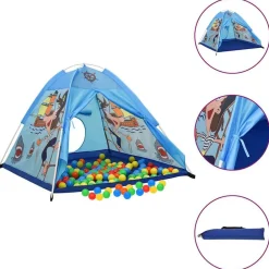 Kinderspeeltent met 250 ballen 120x120x90 cm blauw>vidaXL Discount
