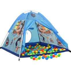 Kinderspeeltent met 250 ballen 120x120x90 cm blauw>vidaXL Discount