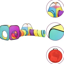 Buitenspeelgoed*vidaXL Kinderspeeltent met 250 ballen 190x264x90 cm meerkleurig Meerkleurig 2