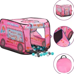 Kinderspeeltent met 250 ballen 70x112x70 cm roze>vidaXL Online