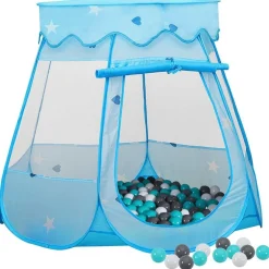 Buitenspeelgoed*vidaXL Kinderspeeltent met 250 ballen 102x102x82 cm blauw Meerkleurig 1