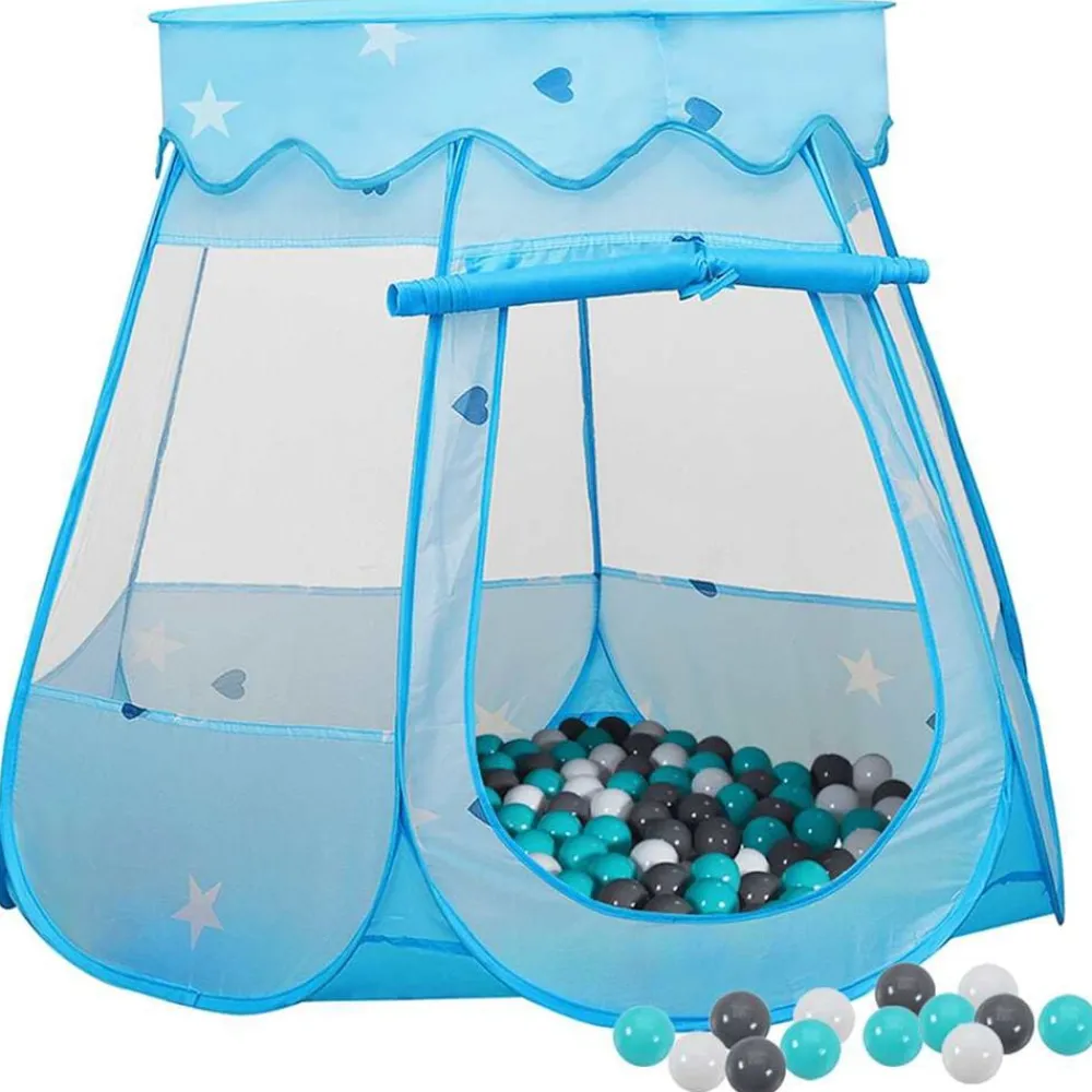 Buitenspeelgoed*vidaXL Kinderspeeltent met 250 ballen 102x102x82 cm blauw Meerkleurig 1