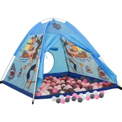 Buitenspeelgoed*vidaXL Kinderspeeltent met 250 ballen 120x120x90 cm blauw Meerkleurig 2