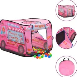 Kinderspeeltent 70x112x70 cm roze>vidaXL Outlet
