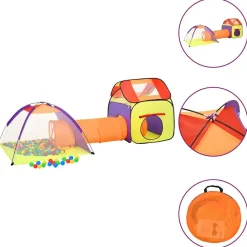 Kinderspeeltent 338x123x111 cm meerkleurig>vidaXL Outlet
