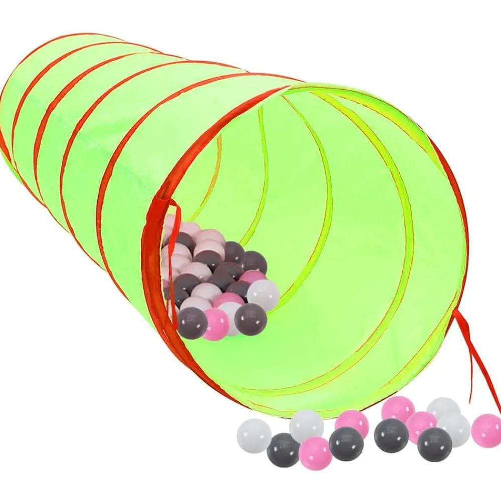 Kinderspeeltunnel met 250 ballen 175 cm polyester groen>vidaXL