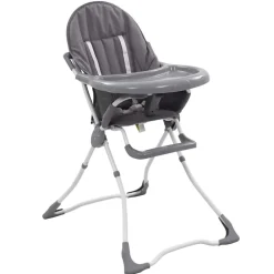 Meubelen Voor Baby'S & Peuters*vidaXL Kinderstoel hoog en wit Grijs
