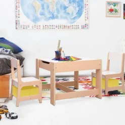 Meubelen Voor Baby'S & Peuters*vidaXL Kindertafel met 2 stoelen MDF Bruin