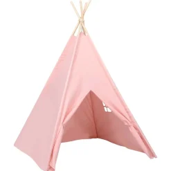 Buitenspeelgoed*vidaXL Kindertipitent met tas 120x120x150 cm peachskin Roze