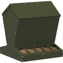Kip voerbak Olijf Groen 40 x 40 x 45 cm Koudgewalst Staal><noscript><img width=