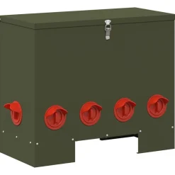 Kip voerbak Olijf Groen 60,5 x 29 x 51 cm Koudgewalst Staal>vidaXL Sale