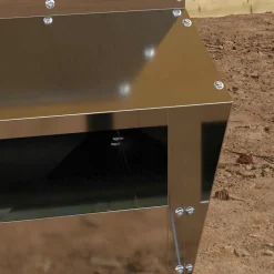 Huisdierbenodigdheden*vidaXL Kip voerbak Zilver 20 x 25 x35 cm Gegalvaniseerd staal