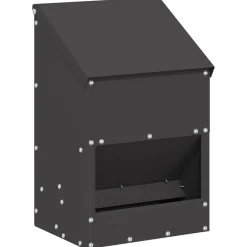 Huisdierbenodigdheden*vidaXL Kip voerbak 21 x 16 x 33 cm Koudgewalst Staal Zwart