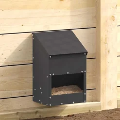 Huisdierbenodigdheden*vidaXL Kip voerbak 21 x 16 x 33 cm Koudgewalst Staal Zwart