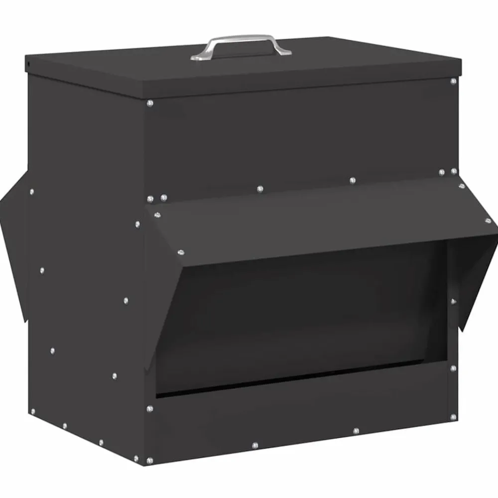 Kip voerbak 40,5 x 45 x 41 cm Koudgewalst Staal>vidaXL Outlet