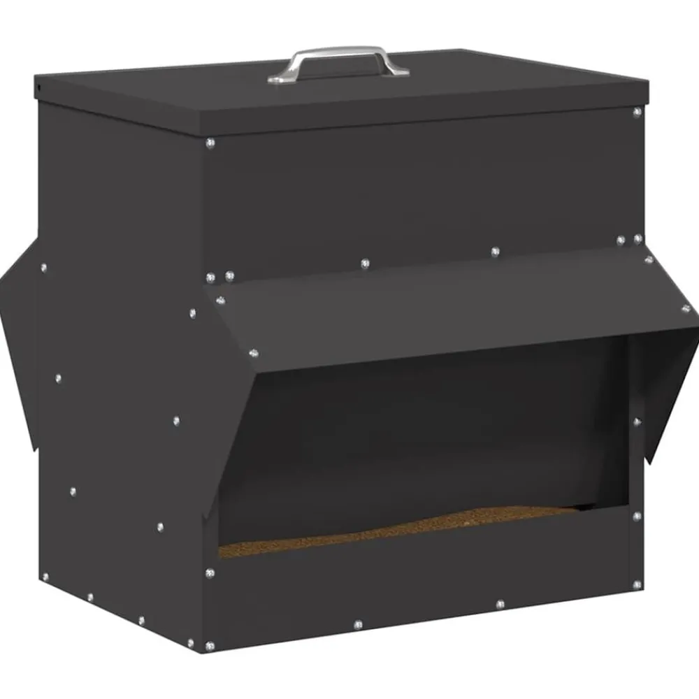 Kip voerbak 40,5 x 45 x 41 cm Koudgewalst Staal>vidaXL Outlet