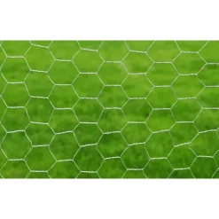 Tuinafscheidingen*vidaXL Kippengaas 25x0,5 m gegalvaniseerd staal kleurig Zilver