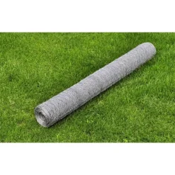 Kippengaas 25x0,5 m gegalvaniseerd staal kleurig>vidaXL Hot