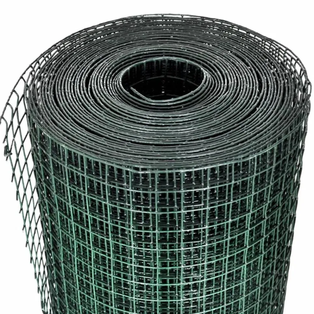 Kippengaas 10x1 m gegalvaniseerd staal met PVC-coating>vidaXL Sale