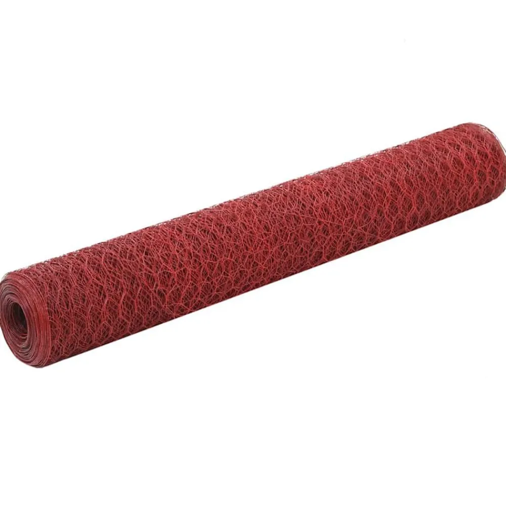 Kippengaas 25x1 m staal met PVC coating>vidaXL