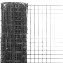 Tuinafscheidingen*vidaXL Kippengaas 10x0,5 m staal met PVC coating Grijs