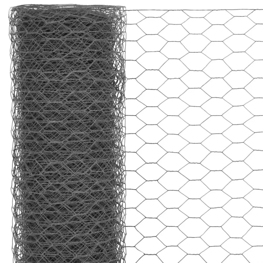 Kippengaas 25x0,5 m staal met PVC coating>vidaXL Clearance