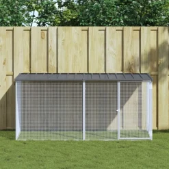 Kippenhok met dak 203x98x90 cm gegalvaniseerd staal>vidaXL