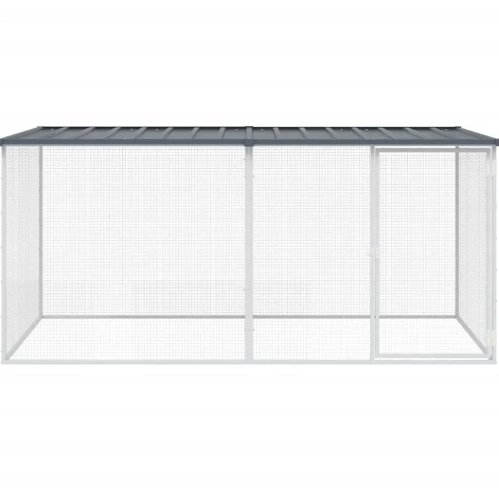 Kippenhok met dak 203x98x90 cm gegalvaniseerd staal>vidaXL