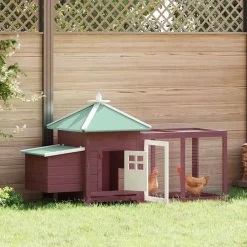 Kippenhok met nestkast 190x72x102 massief vurenhout kleur>vidaXL Hot