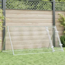 Kippenhok 200x105x91 cm gegalvaniseerd staal zilverkleurig>vidaXL Outlet