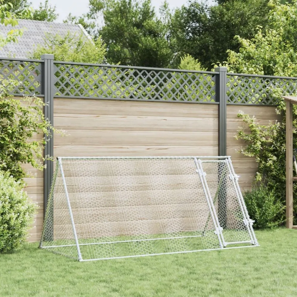 Kippenhok 200x105x91 cm gegalvaniseerd staal zilverkleurig>vidaXL Outlet
