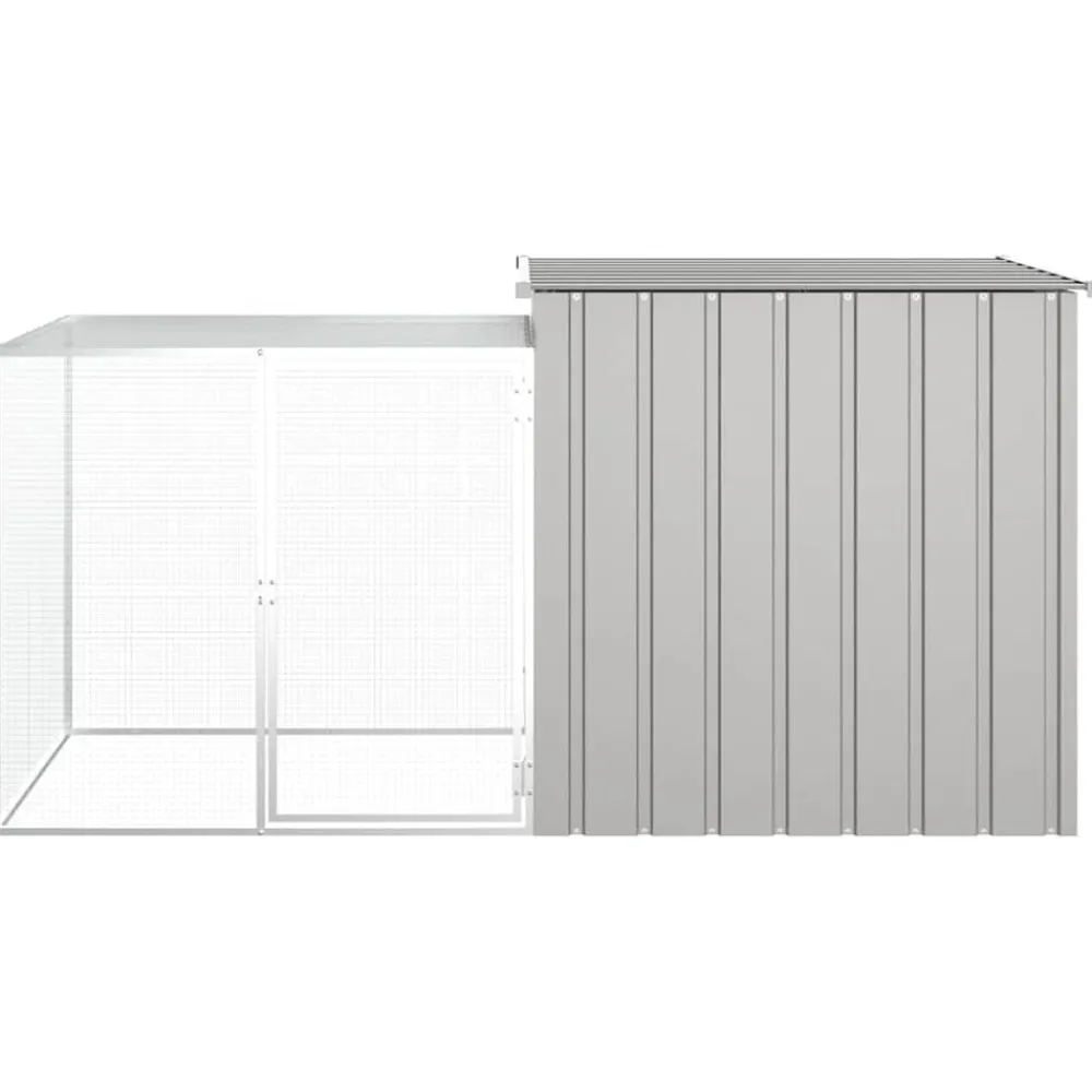 Huisdierbenodigdheden*vidaXL Kippenhok 200x91x100 cm gegalvaniseerd staal Grijs