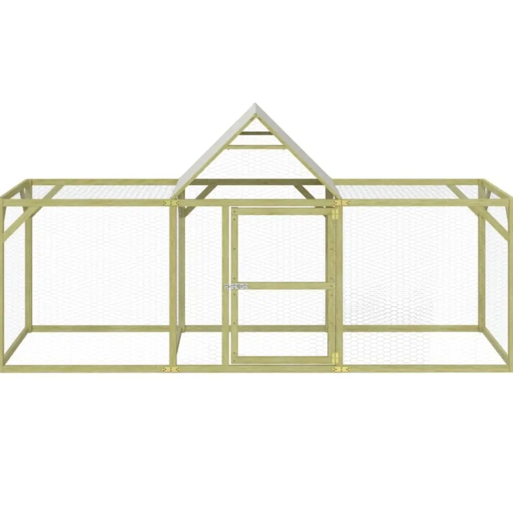 Kippenhok 300x100x150 cm geïmpregneerd massief grenenhout>vidaXL Outlet