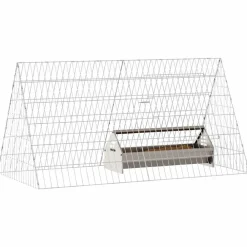 Huisdierbenodigdheden*vidaXL Kippenhok Zilver 110 x 55 x 55 cm Gegalvaniseerd staal