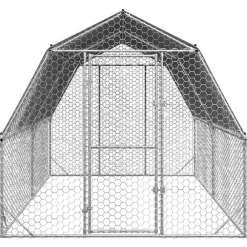 Kippenren met dak 2,5x4x2,25 m gegalvaniseerd staal><noscript><img width=