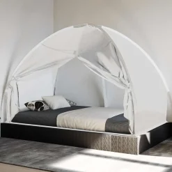 Buitensport*vidaXL Klamboe met deuren Mongolia 220 gaas 200x120x130 cm Wit