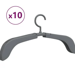 Kledinghanger uittrekbaar 10 st grijs>vidaXL Discount