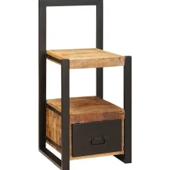 Huishoudelijke Benodigdheden*vidaXL Kledinghouder met lade Bruin 40 x 40 x 90 cm Massief Mango Hout Naturel