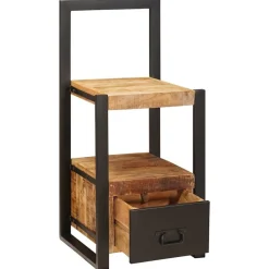 Huishoudelijke Benodigdheden*vidaXL Kledinghouder met lade Bruin 40 x 40 x 90 cm Massief Mango Hout Naturel
