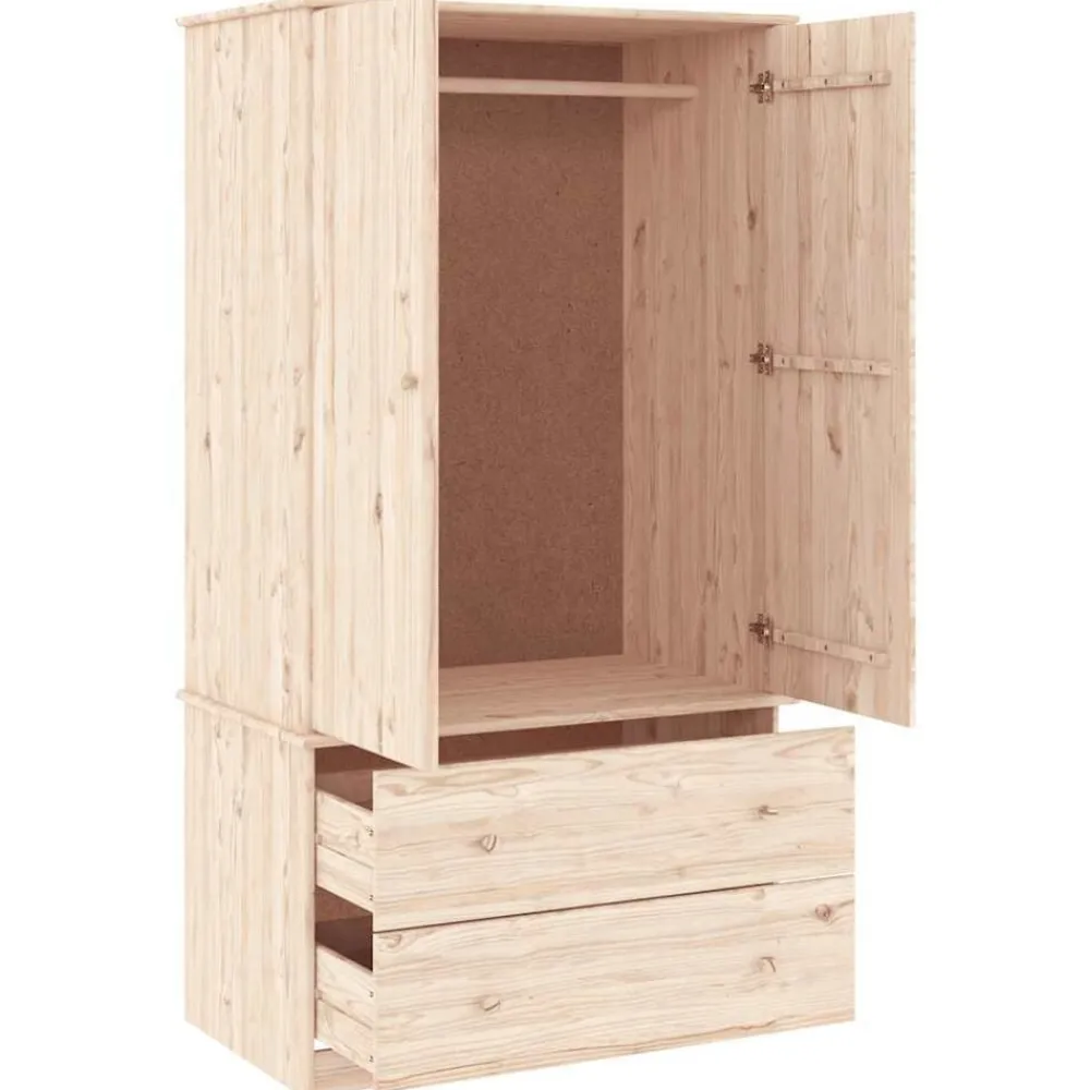 Kledingkast ALTA 90x55x170 cm massief grenenhout>vidaXL Discount