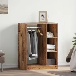 Huishoudelijke Benodigdheden*vidaXL Kledingkast met plank met opslag Oudhout 77 x 48 x 102 cm Oud hout