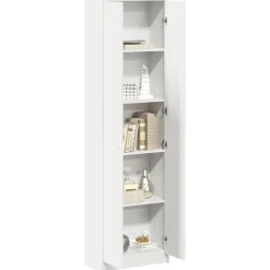 Kasten & Opbergmeubelen*vidaXL Kledingkast met plank 55 x 25 x 189 cm Bewerkt hout Wit